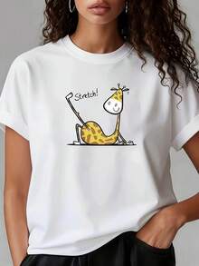 Camiseta de algodón% modelo 2026, tela de alta calidad y peso pesado, diseño de nicho moderno para el verano, camiseta básica sencilla y versátil para el día a día, efecto adelgazante, transpirable y cómoda, adecuada para todos, versátil con cuello redondo y manga corta. - Blanco - Ver 7