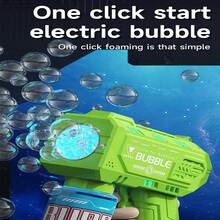 Children's Handheld Automatic Bubble Machine Toy, Outdoor Use, 3 Colors Available, Gift For Boys And Girls (Bubble Solution And Batteries Not Included) - Multicolor - View 2