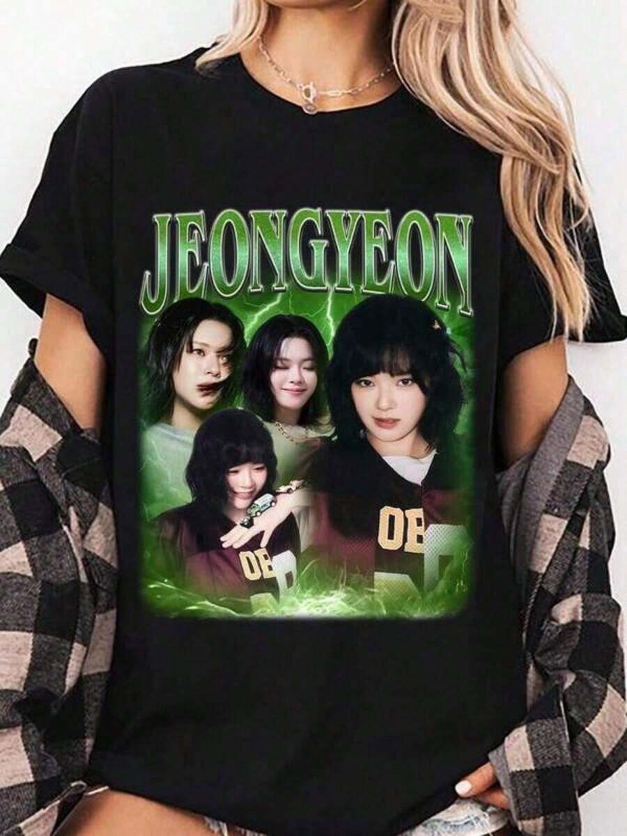 Ropa Curvy En Oferta Y Twice Jeongyeon Graphic Tshirt, Twice This Is For World Tour, Twice Concert Shirt, Twice Merch, Twice Member Shirt, TWICE 10Th Anniversary,Blusas Para Mujer,Blusas,Blusas Casuales Para Dama,Playeras De Mujer,Regalos Para Mamá,Maestras Regalos,Premium Pure Cotton Casual T-Shirt, Relaxed Short Sleeve Top For Ladies Young Female, Lightweight Comfy Design For Daily Life Street Style Travel Beach Shopping Regular Casual Daily Gatheringropa Ropa De Mujer Basicos Mujer Tops De Mujer Ofertas Ropa Deportiva De Mujer Playeras Para Hombre Playeras De Mujer Y22K MujerCamisetas Para Mujer Y2K - Negro - Ver 1