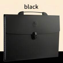 Multi-Compartment Accordion File Folder, Matte Inner Pages + Snap Lock Edges, Portable Storage, Student/Office Document & Test Paper Organizer - Accordion Bag - View 13