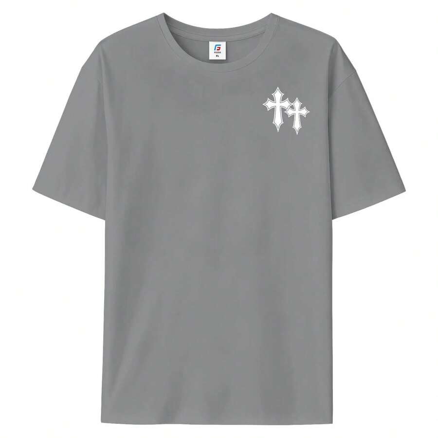 FEEGO Graphic T-Shirt For Boys And Teens With Lightweight And Breathable Fabric For Comfortable Casual Wear In Summer And Everyday Urban Style, Perfect For Outdoor Activities, Fun T-Shirt, Fashion T-Shirt, Christian Faith T-Shirt, Anime T-Shirt, Oversized Urban Style. - 深灰色 - 查看 1