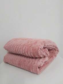 Anti-Allergenic Soft High Relief Wavy Ribbed Blanket/Baby Blanket, Double Size, 2.00 X 1.80 M - 桃色 - 查看 3