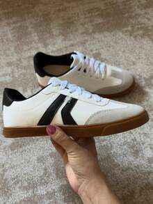 Women's Casual Synthetic Sporty Stylish Fashion Sneakers - New Release - Sizes 34 To 39 - BCO/黑色 - 查看 11