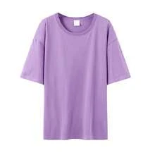 Women's Casual Printed T-Shirt, Short Sleeves, Round Neck, Spring/Summer Urban Fashion Unisex T-Shirt. WHZ8 - 紫色 - 查看 12