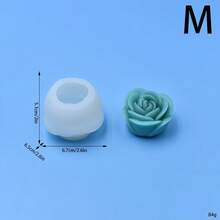 3D玫瑰花模具,包含小号、中号和大号玫瑰花模具,适用于情人节蜡烛制作,硅胶蜡烛模具套装 - 也适用于香薰蜡烛制作、石膏、花卉石膏、香石和手工皂制作 | 浪漫玫瑰装饰模具,DIY爱好者和情人节装饰的理想礼物 - 玫瑰花 - 查看 7