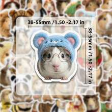 50pcs Cute Guinea Pig Stickers, Including Pizza, Bear, Bee And Sleeping Costumes, Suitable For Decorating Diaries, Laptops And Daily Items, Adding Adorable Fun School Supplies - 7*6*1 - View 2
