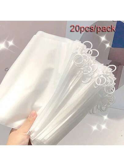 Bolsa de almacenamiento con cremallera y correa de tracción, bolsa de plástico reutilizable impermeable y resellable, organizador portátil de viaje (adecuado para guardar máscaras, cosméticos, joyas, artículos de papelería y pequeños artículos), bolsa hermética para empaquetar artículos del hogar