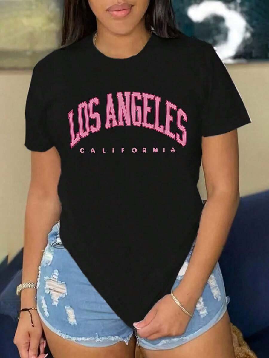 Under The Radar-Camiseta de mujer-Vintage Street Style Unisex Loose Cotton Short Sleeve Crew Neck T-Shirt - Negro - Ver 1