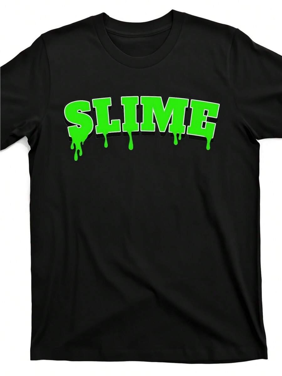 Camiseta unisex de manga corta, para hombreDelgadoAjusteHip-HopGráficoCamiseta-NegroconVerdeSlimeGoteandoDiseño,RegularAjusteInformalRopa urbanaTee,MáquinaLavableRedondoCuelloCortoMangaCamisaCalleEstiloRopa,ModaBoutiqueJugadores de camisetashombre, , , Dazymujer,romwehombres, bohochic,maestrasregalos,camisetaparaconjuntos de mujercon curvasparamu,y2k, - Negro - Ver 1