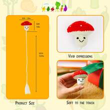 1 pieza Marcapáginas de ganchillo hecho a mano con diseño de verdura, regalo de marcapáginas lindo para cumpleaños, Día del Maestro, Navidad, Día de la Madre, Día de San Valentín, lectores, decoración del hogar - Diseño adorable de fruta, tela duradera, decoración de frutas - Marcapáginas con forma de verduras - Ver 4