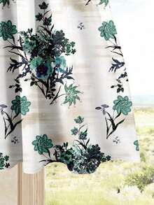 Set de 2 piezas Blusa de unicolor + Falda estampada con flores moradas de estilo casual de vacaciones para mujer, Conjunto de verano para mujer, Conjunto de falda y blusa, Conjunto de falda y blusa para mujer, Conjunto de falda estampada de pri - Verde - Ver 3