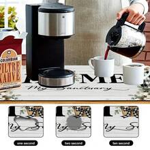 1 tấm lót bát đĩa, tấm lót máy pha cà phê, nền vân gỗ với viền caro đen trắng và họa tiết giỏ hoa bông, tấm thấm hút phù hợp cho bàn ăn và quán cà phê, thảm thoát nước đa năng, quà tặng gia đình, trang trí bàn làm việc. - XYLSD-390 - Xem 8