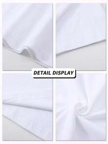 Men's Summer Casual Soft Round Neck Short Sleeve T-Shirt,Senior Class Of 2026 Print Graphic Suitable For Graduation Wear.White - 白色 - 查看 4