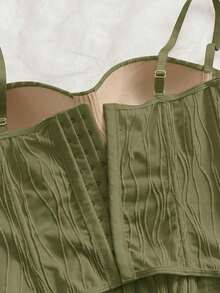Camiseta de mujer  con textura de punto de onda, parte superior de mujer, playa, , sexy, cita, vacaciones en la playa, cita de vacaciones, té de la tarde, temporada de bodas, crucero de playa y , vacaciones en la ciudad, vacaciones bohemias, festiva - Verde - Ver 4
