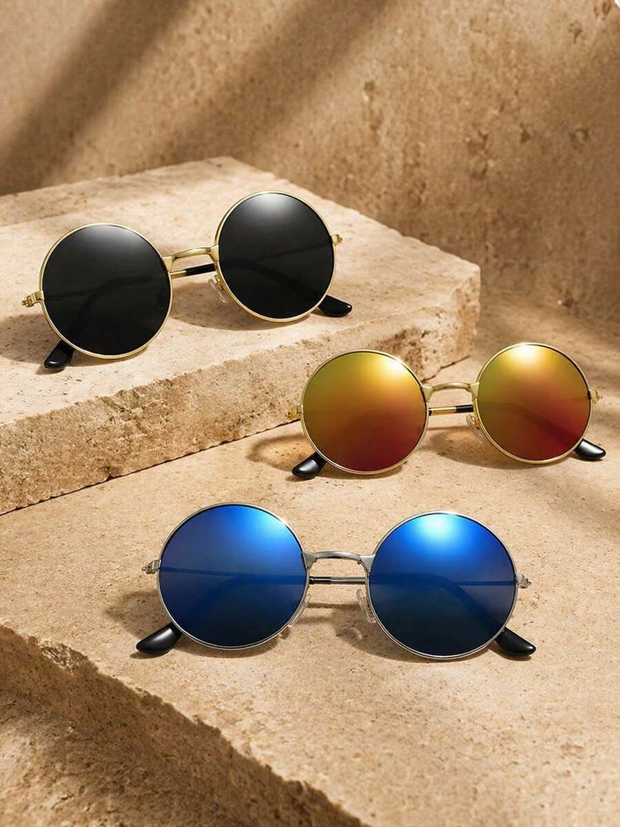 3 Pairs Fashionable Eyeglasses For Teenagers, Versatile For Daily Wear - Multicolor - View 1