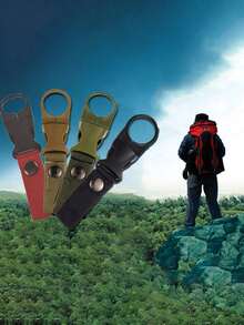 Gancho portátil de botella de agua de nailon - Clip multifuncional para botella de agua de mochila de senderismo, mosquetón duradero para escalada, conveniente para transportar botellas de agua y agua mineral, adecuado para senderismo, correr y transporte diario de agua, accesorio esencial de viaje, accesorio de viaje, vacaciones en la playa, vacaciones de verano, útiles escolares, útiles de regreso a la escuela - Multicolor - Ver 8