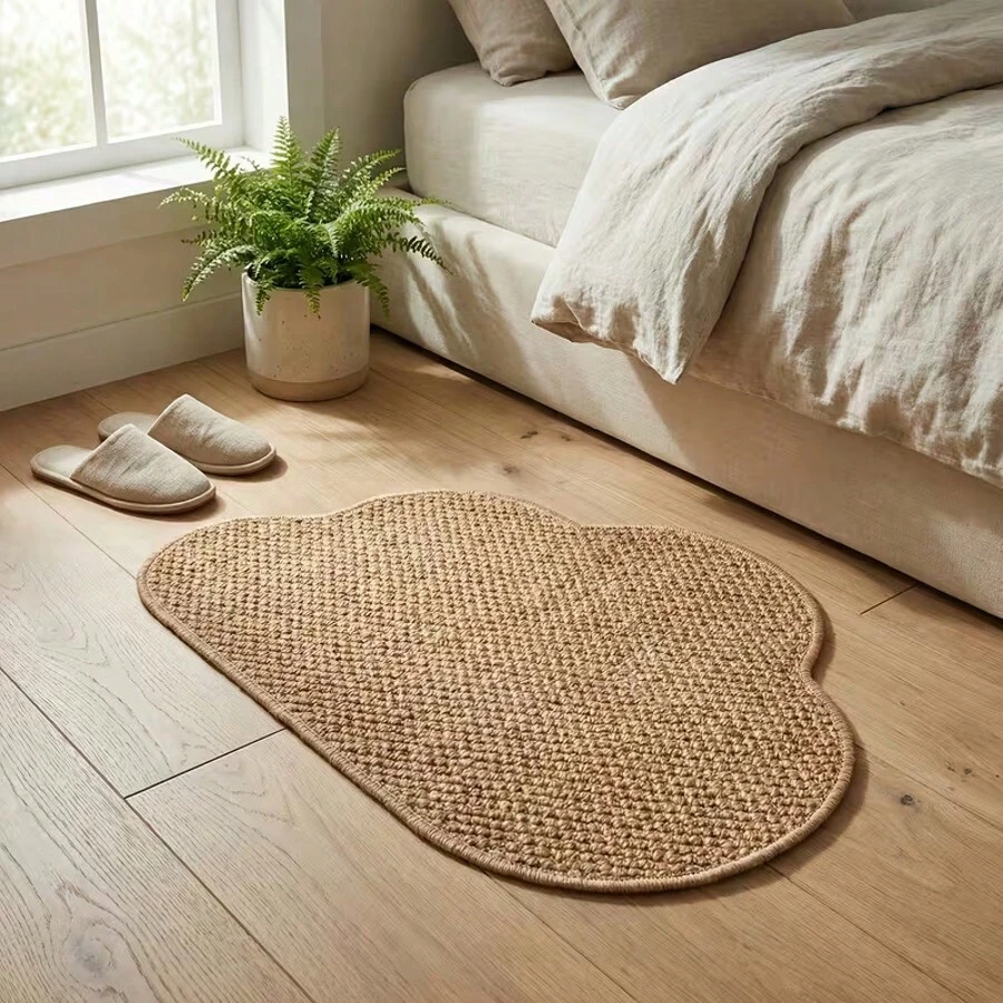 1pc Asymmetrical Pineapple Ring Woven Rug, Thickened Carpet, High-Rated Rug, Pineapple Ring Rug, Thickened Dust-Proof Rug, Doormat, Living Room Carpet, Kitchen Mat, Bathroom Mat, Decorative Rug