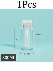 Bộ 1/2 chai dạng nhấn 200ml/300ml, chai đựng dầu tẩy trang, chai đựng nước hoa hồng dưỡng ẩm du lịch. Chai rỗng không được chứa bất cứ thứ gì khác, không được đựng chất lỏng ở nhiệt độ trên 60℃, vì sẽ gây biến dạng và co rút. - trắng - Xem 8