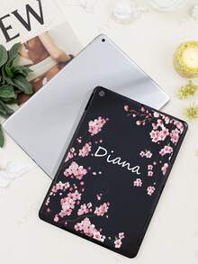 定制樱花图案平板电脑保护套，可定制姓名，兼容三星 Galaxy Tab A8 2021/2022（10.5 英寸）、Tab A9 Plus 2023（11 英寸）、Mini 4/5/6/7 和 9.7 英寸。内置笔槽，轻巧便携。是母亲节、教师节、情人节和生日送给姐妹、朋友和家人的完美礼物。 - 彩色 - 查看 3