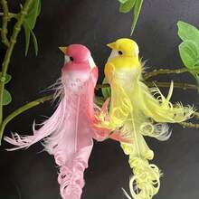 1/6pcs Artificial Bird Feather Pheasant Decoration, Realistic Craft, Summer Jungle Garden Home Decor, Garden Decor, Home Decor, Holiday Decor, Room Decor - One Size Fits All - View 1