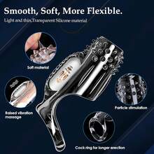 Wolf Fang Penis Vibrating Sleeve, G-Spot Vaginal Massager, Penis Enlargement Sleeve, Sex Toy, Clitoral Vibrator Massager,Sex Toys For Men Women Couples - 均碼 - 查看 5
