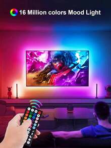 1pc 44-Key Bluetooth Black Disk Light Strip, Smart APP Control Adjustable Multi-Color, Suitable For Home Furniture Decoration, Game Room, Kitchen, TV Backlight, Bedroom, LED Decor Lighting For Holiday Party - White - View 4
