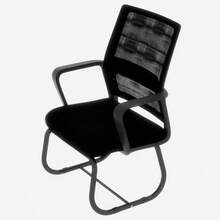 Minimalist Modern Office Chair Metal Frame Soft And Comfortable Home And Office Use Multiple Colors Available - Black + Iron + Nylon Mesh + Polyurethane1 - View 4