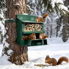 1pc Outdoor Squirrel Feeder, Handmade Craft, Smooth Surface, Comfortable Touch, Durable, Green Surface, Suitable For Various Outdoor Scenes, Easily Blends Into Various Environments - Green - View 7
