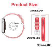1件酷夏系列腕帶，相容於 Watch Fit 3 4 Pro Fit5pro，軟矽膠運動手錶錶帶手環 - 彩色 - 查看 2