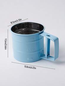 1pc 430 Stainless Steel Flour Sifter, Baking Powder Sugar Sifter Tool, Spray Painted Anti-Rust, Multi-Color High-Quality Design, Fine Mesh One-Click Press, Easy To Clean And Store With Hook, Essential For Home Baking Cake Flour Sifting, Suitable For Beginners, Sifts Powdered Sugar, Cocoa Powder, Matcha Powder, Optimized Packaging - View 13