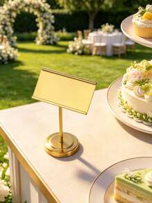 1 Giá đỡ thực đơn vuông 4 inch x 6 inch bằng thép không gỉ dày dặn, đế tròn, giá đỡ số bàn bằng thép không gỉ mạ vàng, giá đỡ thẻ tên sang trọng, đa năng dùng cho tiệc cưới, tiệc buffet, nhà hàng và gia đình. - Vàng - Xem 4