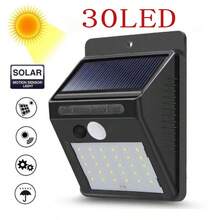 1/2件 30/25LED 太陽能壁燈 ABS 白色燈光，太陽能感應式壁燈，3種照明模式，光感人體感應壁掛燈，適用於露台庭院門廊戶外 - 太陽能壁燈 - 查看 11