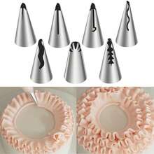 5pcs Rose Flower Piping Tips Set, Cake Decorating Piping Tips Set, Cupcake Decorating Tools - Silver - View 14