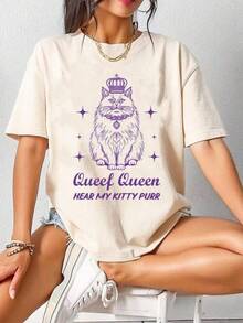 Camiseta informal de mujerQueef Queen FaT1 C-At Adult Shirt, Unhinged T-EE Inappropriate Dirty T-Shirt ExcH-Ange, C-OmforT1 Colors T-EE, Funny Adult Saying Raunchy Gag Gift220G Premium Heavy Cotton T-Shirt - Ideal For US Women's Errands, Autumn Camping, And Holiday Shopping, A Cozy Gift For Grandmas & Friends, Women's Loose Outfits, Vacation Tops, Halloween Costume Underlayers,Camisetas para hombre, camisetas para niños, camisetas con estampado de gatos y perros, camisetas para uso diario, camisetas de apoyo a la Copa del Mundo, camisetas de la Copa del Mundo 2026, camisetas estampadas, ropa de Pascua, - Blanco - Ver 7
