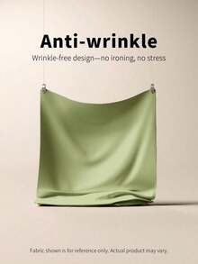 Blusa de satén sin mangas para mujer, romántica y elegante, de color liso con cuello drapeado, adecuada para la oficina y el uso diario - Verde - Ver 9