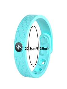 1pc Anti-Static Silicone Bracelet | Negative Ion Balanced Energy Sports Bracelet, Waterproof Static Discharge Bracelet Suitable For Men And Women - Multicolor - View 3
