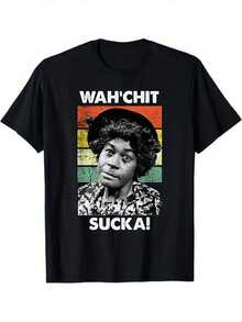 Camiseta unisex de manga corta, camiseta con meme divertido "Watch It Sucka Son in Sanford City" - Cuello redondo casual, manga corta, corte regular, impresión digital por transferencia de calor, para usar en todas las estaciones, regalo perfecto para amigos, negra, camiseta casual.| Camiseta con Diseño Gráfico Atrevido| Durable Print Shirtplayeras hombre,spiderman,, mujer,romwe men,boho chic,maestras regalos,camiseta para mujerconjuntos curvy para mu,y2k, - Negro - Ver 6