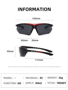 1 Pair Unisex Cycling Glasses For Road Bike, Mountain Bike, Outdoor Riding - Multicolor - View 6
