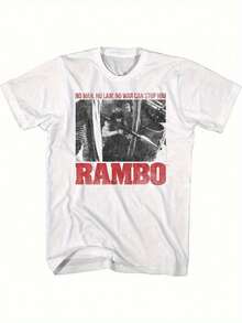 Camiseta Clásica Vintage de Rambo Primera Sangre (1982) - Estilo Inmortal para Hombre y Mujer - Blanco - Ver 1
