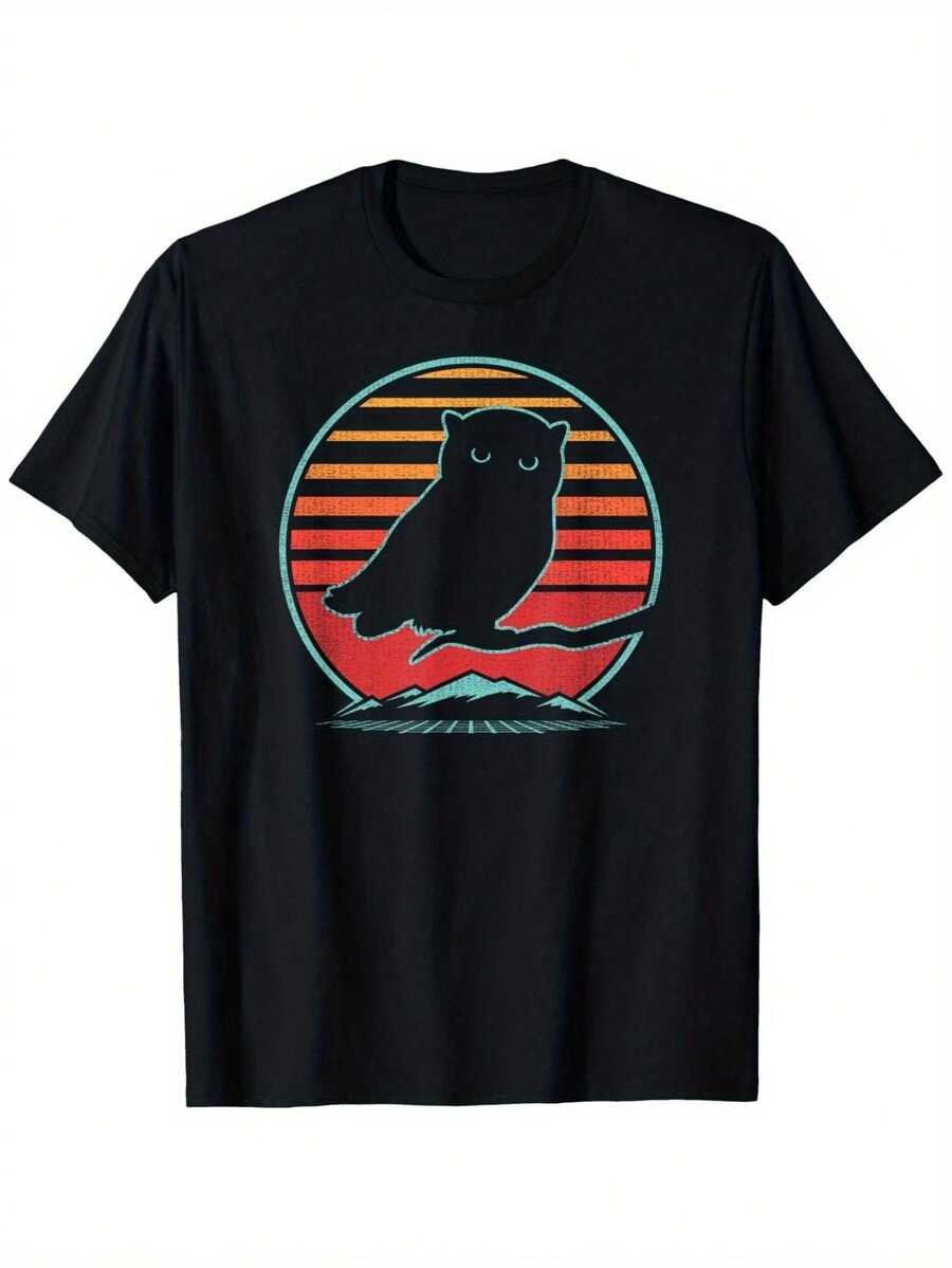 Camiseta unisex de manga corta - Camiseta casual negra para mujer, 220G, con un diseño divertido.Perfecta para Halloween y Navidad, esta camiseta de cuello redondo y manga corta es ideal para uso diario y para regalar. playeras hombre, spiderman, ,  mujer, romwe men, boho chic, maestras regalos, camiseta para mujer, conjuntos curvy para mu, y2k. - Negro - Ver 1