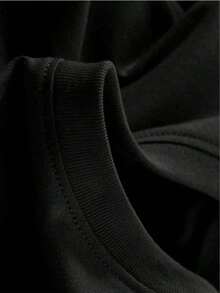 Ropa Curvy en Oferta y : Camiseta Casual Holgada de Verano para Mujer con Estampado de Lema, Cuello Redondo y Hombros Caídos, con Gráfico 'I DON'T HAVE AN ATTITUDE I HAVE A YOU CAN'T HANDLE'. Camisetas para Mujer Y2K. - Negro - Ver 4