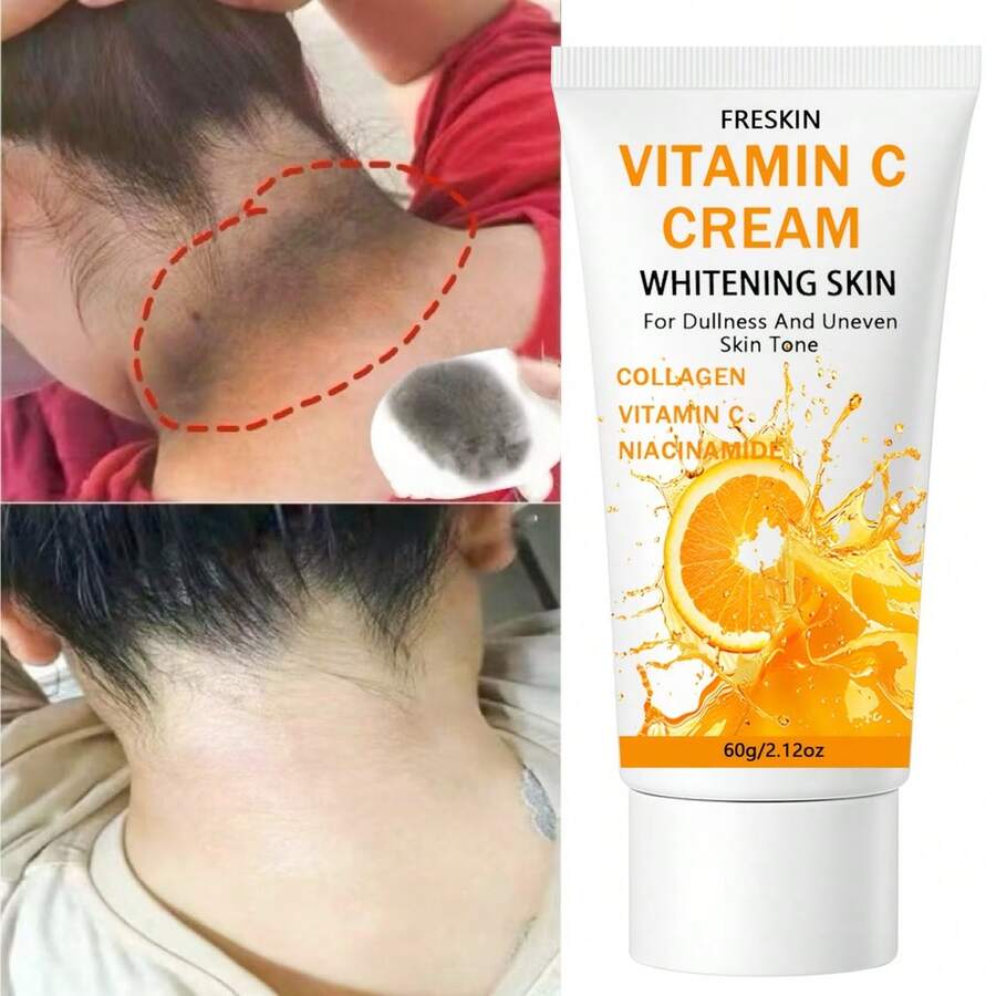 美白霜，亮肤霜 - 蕴含维生素C、维生素E和烟酰胺等美白成分，适用于腋下、膝盖、手肘等部位的色素沉着，敏感肌、干性肌和油性肌均可使用 - 亮肤保湿霜/3天快速亮白美白 - 美白霜60g - 查看 1