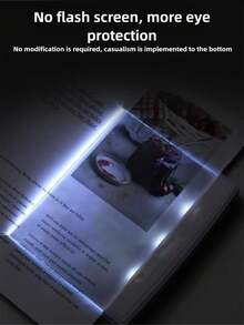 1 pièce Lampe de lecture protégeant les yeux, Lampe de lecture LED plate, Lampe de lecture multi-fonctions anti-éblouissement pour étudiant, Planche à dessin haute définition lumineuse, sans scintillement plus agréable pour les yeux, Lampe de chevet de chambre avec protection oculaire, Lampe de lecture de nuit, Éclairage pour petite zone, N'affecte pas les autres (3 piles nécessaires, non incluses) - Modèle sans batterie - Voir 6