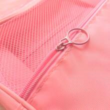 1pc Fashion Portable Cosmetic Bag, New Travel Large Capacity Waterproof Toiletry Organizer - C Pink - View 7