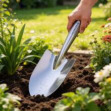 1 chiếc xẻng làm vườn bằng thép không gỉ, đa chức năng dùng để cấy ghép, đào đất, trồng cây và vun xới, chất liệu kim loại bền chắc, thiết kế tiện dụng, bộ dụng cụ làm vườn trồng hoa tại nhà dùng để trồng rau, cây mọng nước và hoa. - Một kích cỡ phù hợp cho tất cả - Xem 8