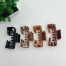 4pcs/Set Large Multipurpose Hair Clips, Minimalist Classic Design, Smooth Texture, Secure Grip, Anti-Slip Teeth, Suitable For Thick Hair, Ideal For Baseball Caps, Beach, Casual Outings, Indoor Leisure, And Universal Holiday Gifts - Hat Square Claw - View 15