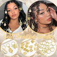 82/110/120pcs Hair Jewelry For Braids, Loc Jewelry For Hair Dreadlock, Charm Accessories For Women, Metal Gold Braids Rings Cuffs Clips For Dreadlock Accessories Clips Rings Extensions Decorations - View 6
