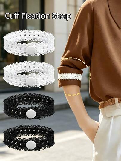 Khóa cố định tay áo, dây thun điều chỉnh độ dài tay áo dài không cần đục lỗ, thích hợp cho áo sơ mi, áo nỉ, áo khoác, v.v. Dây thun điều chỉnh độ dài cổ tay áo.