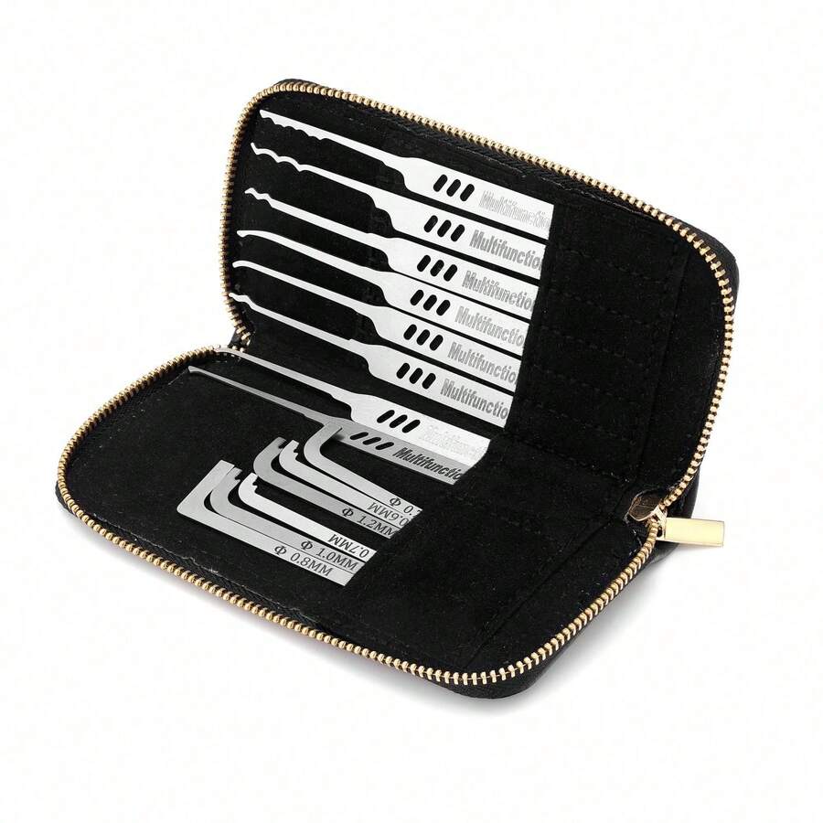 8+6 Bestselling Professional Locksmith Tools, Single Hook Portable Lock Pick Set - A - View 1