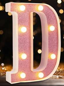16cm 白色發光 A-Z LED 字母燈，電池供電，臥室裝飾字母夜燈，婚禮裝飾，生日派對裝飾，女孩房/兒童房裝飾字母燈，節日居家酒吧裝飾字母燈，字母燈 - 21cm粉紅色 - 查看 43